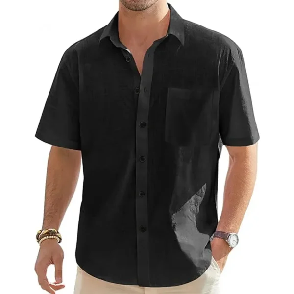 Top-Rated Men’s Cotton Linen Summer Shirt – Lightweight, Stylish & Breathable (2025) - Image 2