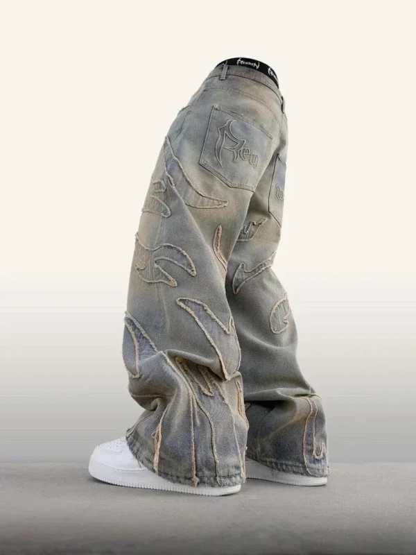 2025 American Y2K Wide-Leg Denim Jeans for Women