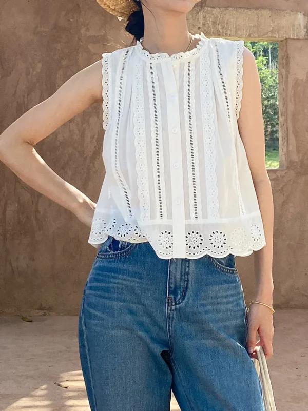 Gypsylady Cotton Sleeveless Summer Top for Women