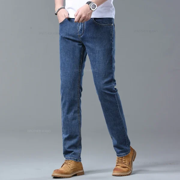 Men’s Lightweight Straight Jeans for Spring – Brother Wang - Image 5