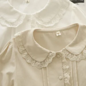 Women’s 100% Cotton Blouse – Peter Pan Collar Shirt