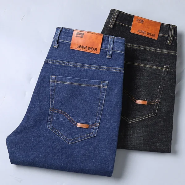 Men’s Comfortable Stretch Straight Jeans – Casual & Smart - Image 6