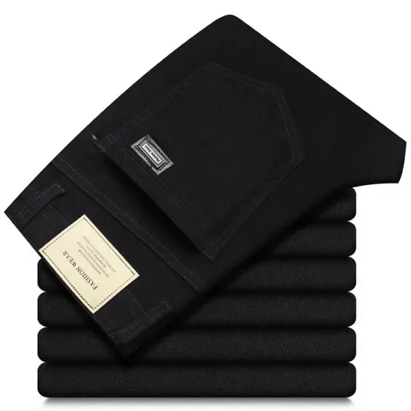 Men’s Casual Loose Straight Slim Stretch Jeans - Image 2
