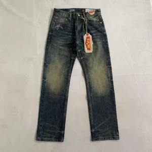 Autumn Winter Men’s 100% Cotton Straight Jeans