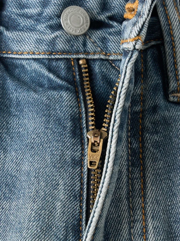 Simwood Casual Loose Bootcut Men High Quality Denim Trousers - Image 4