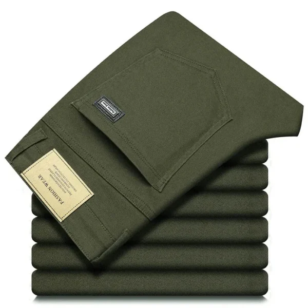 Men’s Casual Loose Straight Slim Stretch Jeans - Image 3