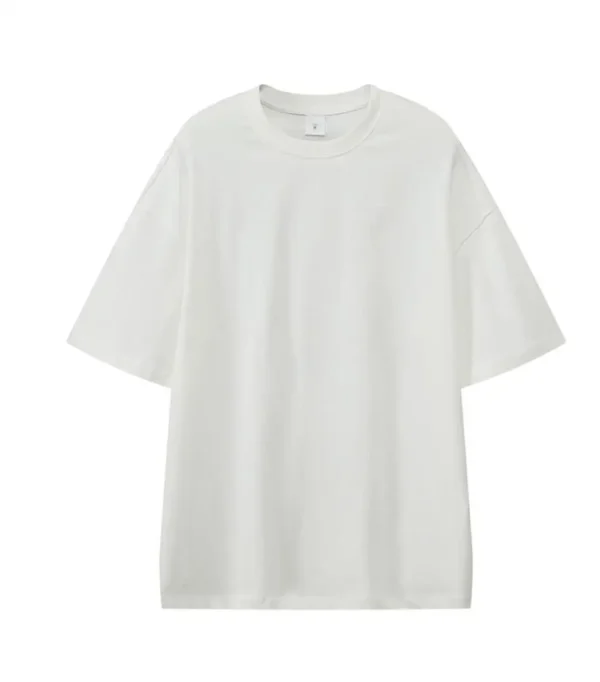 DIY Custom Your Logo 300gsm Hgn-End Quality Oversized Heavy Weight 100% Cotton T-shirt for Men Short Sleeve Tee Solid Color - Image 2