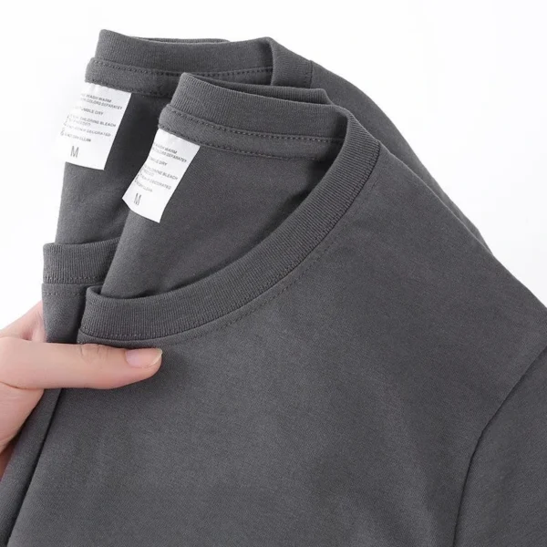 100% Cotton Solid T-Shirts Men's Women's Short Sleeve White Tees Casual Breathable Loose Round Neck T-shirt Couple Tops - Image 6