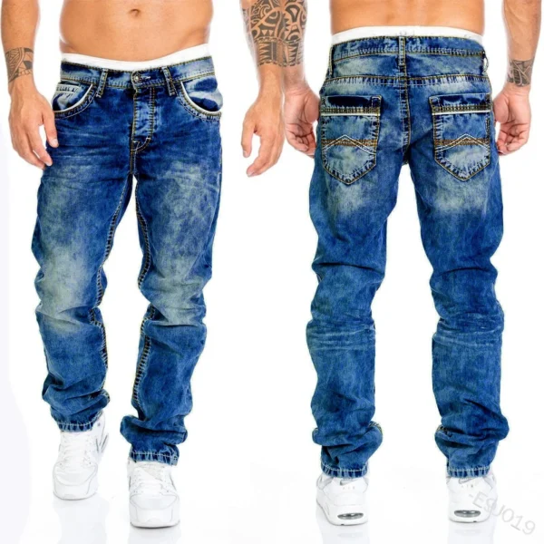 Mens Black Jeans Slim Fit Quality Gray Casual Male Jeans Pants Skinny Fit Men Pants Hip Hop Streetwear Cotton Denim Trousers
