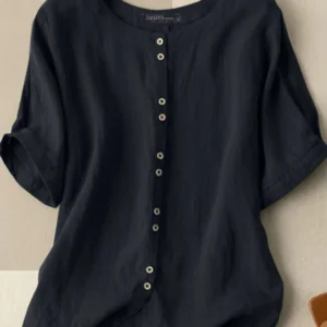 ZANZEA Women’s Summer Cotton Button-Down Blouse