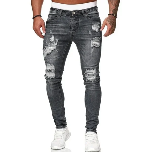 Men’s Slim-Fit Street Denim Pants – Casual Everyday Style - Image 3