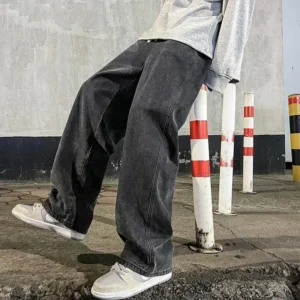 SHAN BAO Loose Fit Streetwear Jeans for Men