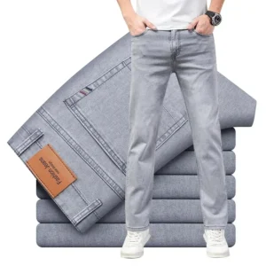 Tsingyi Summer Elastic Men’s Straight Jeans