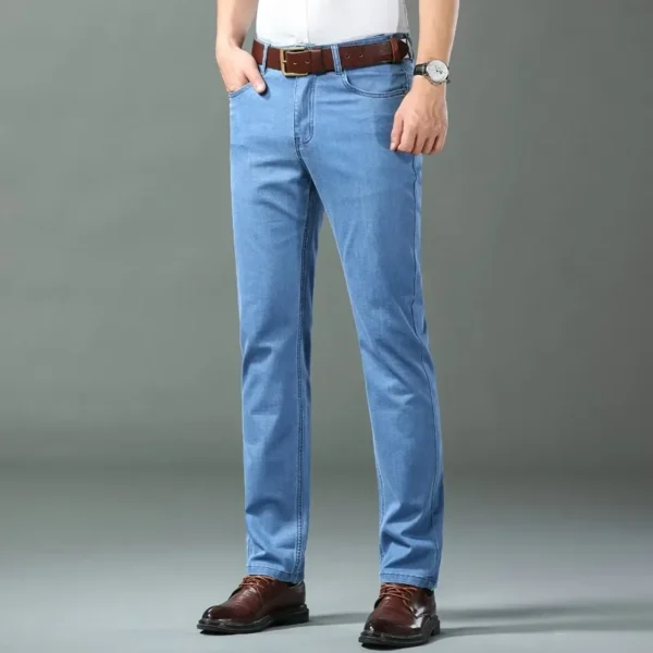 KUBRO Men’s Ice Silk Jeans – Cotton Spring & Summer Casual - Image 4