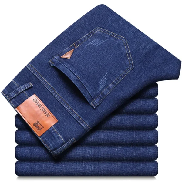Men’s Comfortable Stretch Straight Jeans – Casual & Smart - Image 5