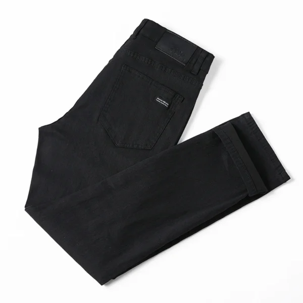Men’s Pure Black Classic Business Jeans – Smart Casual & Versatile - Image 6
