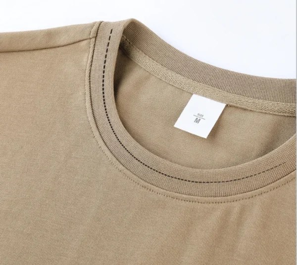 DIY Custom Your Logo 300gsm Hgn-End Quality Oversized Heavy Weight 100% Cotton T-shirt for Men Short Sleeve Tee Solid Color - Image 6