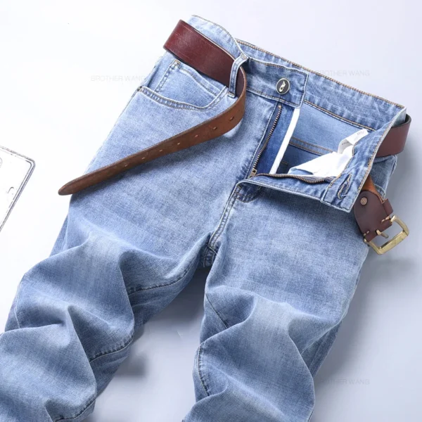 Men’s Lightweight Straight Jeans for Spring – Brother Wang - Image 6