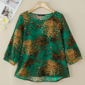 ZANZEA Women 3/4 Sleeve Cotton Blouse – Casual & Office Ready