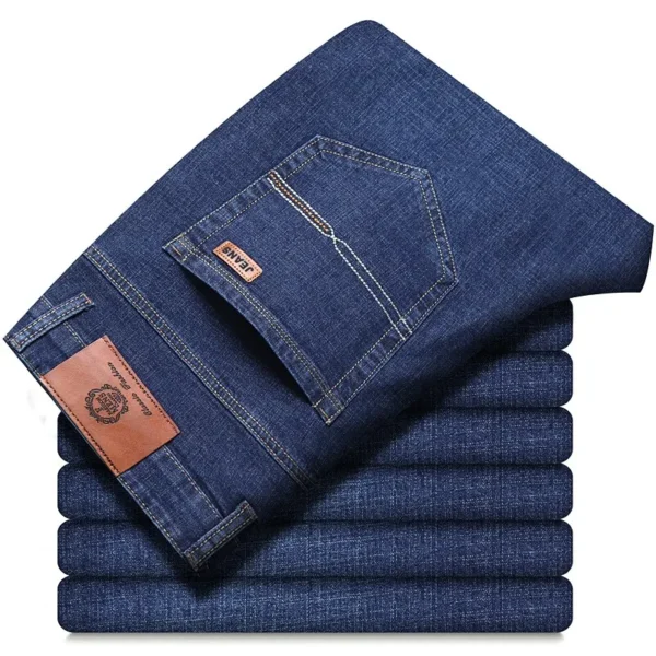Men’s Classic Slim Straight Jeans – All-Season Comfort - Image 3