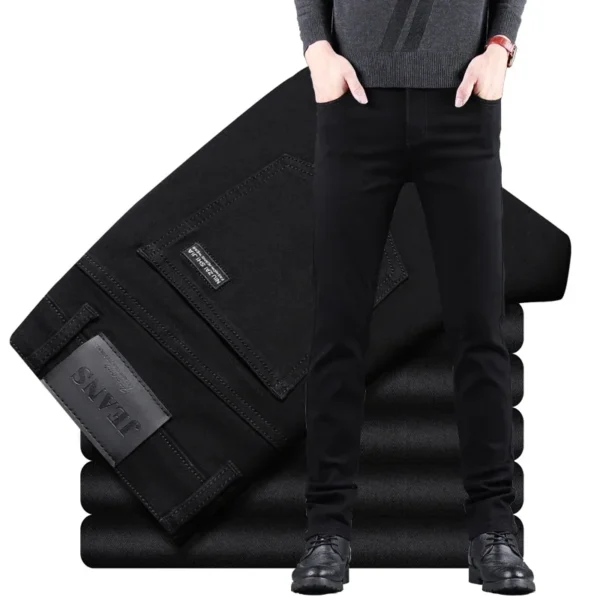 Men’s Casual Straight Denim Pants – Spring & Autumn