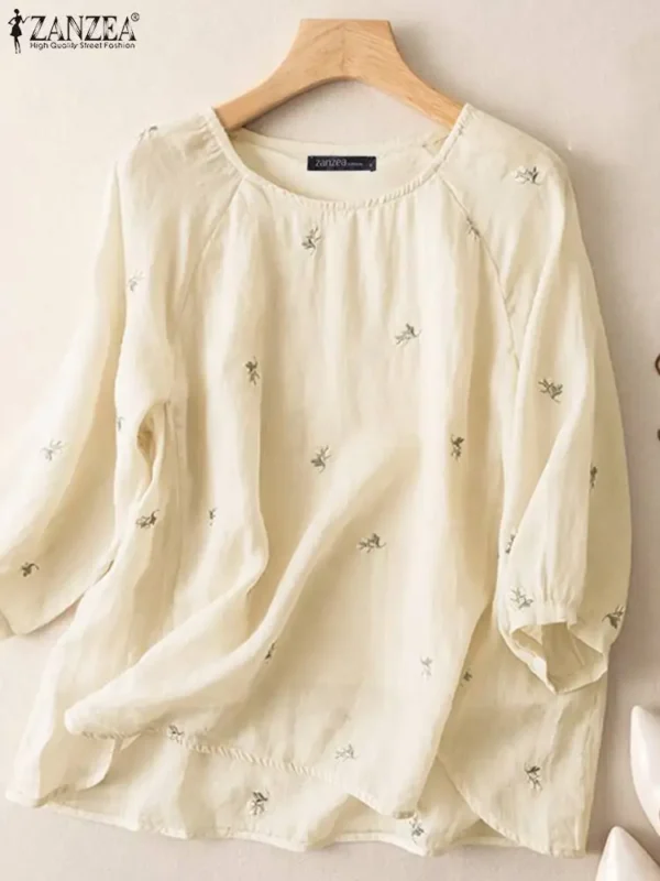 ZANZEA Casual Floral Oversized Women Blouse