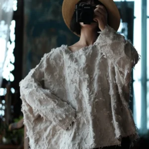 Women’s Vintage Linen-Cotton Blouse – Spring & Autumn
