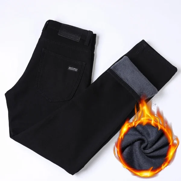 WTHINLEE Winter Fleece Lined Men’s Jeans – Plus Size - Image 2