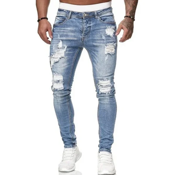 Men’s Slim-Fit Street Denim Pants – Casual Everyday Style - Image 2