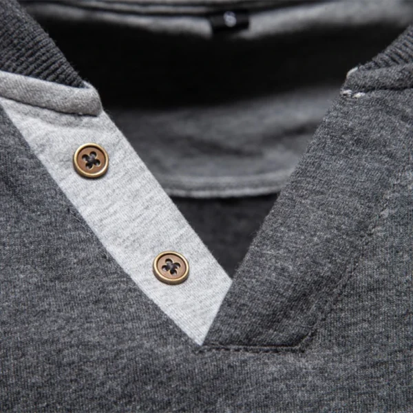 AIOPESON Henley Collar T Shirt Men Casual Solid Color Long Sleeve Autumn Fashion High Quality 100% Cotton Mens T Shirts - Image 4