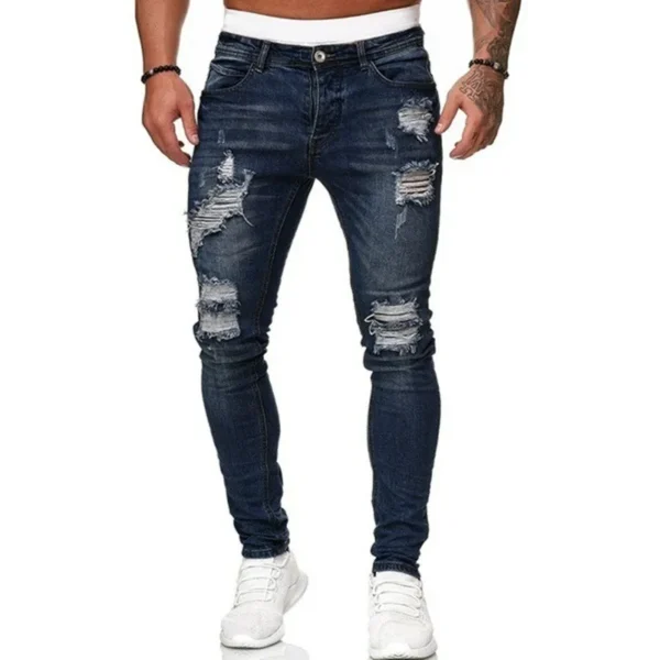 Men’s Slim-Fit Street Denim Pants – Casual Everyday Style - Image 4