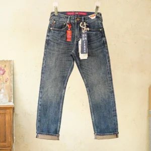 Men’s 100% Cotton Selvedge Straight Jeans – Heavyweight