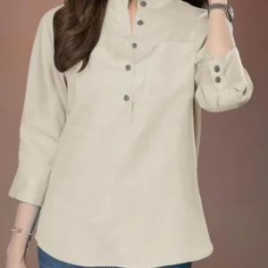ZANZEA Women 3/4 Sleeve Cotton Blouse – Casual & Office Wear