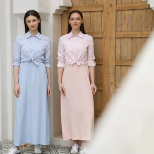 AP-SS25 Women Spring Cotton Blend A-Line Dress