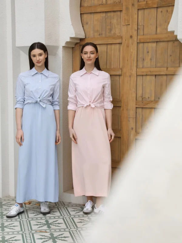 AP-SS25 Women Spring Cotton Blend A-Line Dress