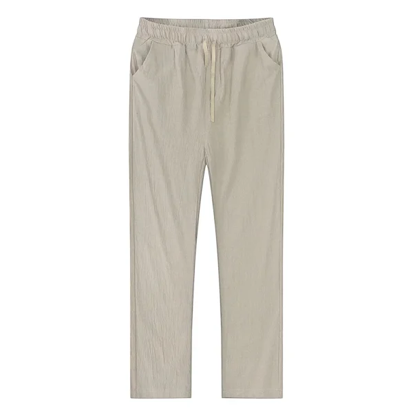 Men's Cotton Linen Pants Male Autumn New Breathable Solid Color Linen Trousers Fitness Streetwear S-3XL - Image 6