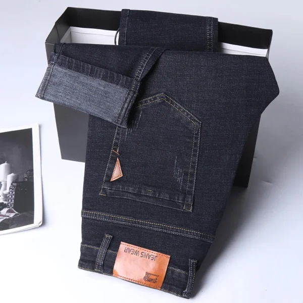 Men’s Comfortable Stretch Straight Jeans – Casual & Smart - Image 4