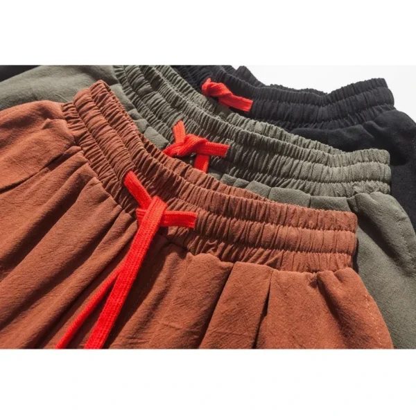 New Trendy Men Harem Pants Loose Oversized Style Cotton and Linen High Quality Jogger Sweatpants Casual Male Trousers - Image 5