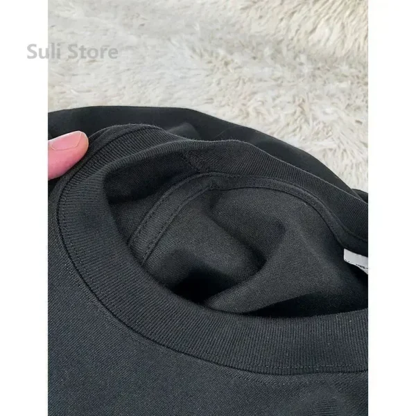 600g Heavy-duty Cotton Short Sleeved T-shirt for Men's Fashion Pure Cotton Thickened Short Sleeved Half Sleeved Tee - Image 4