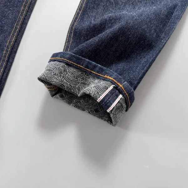 Raw Selvedge Vintage Straight-Leg 100% Cotton Denim Jeans - Image 4