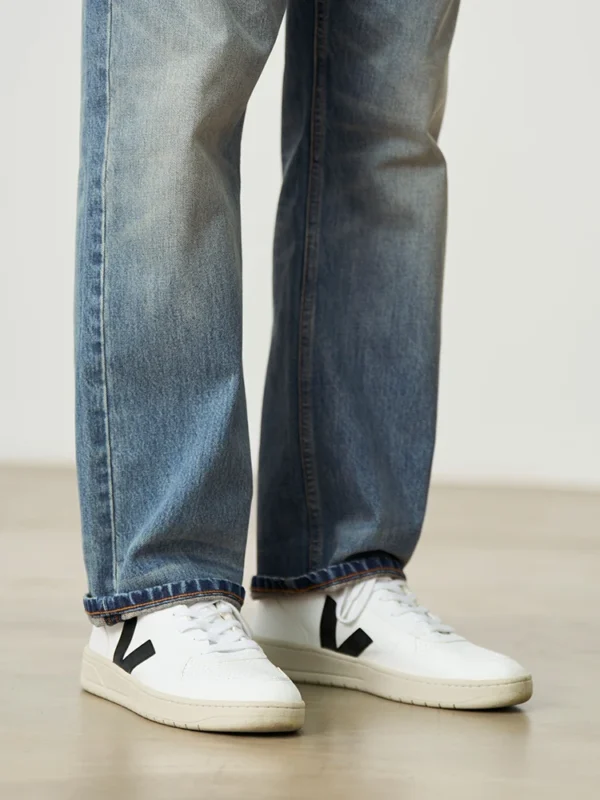 Simwood Casual Loose Bootcut Men High Quality Denim Trousers - Image 2