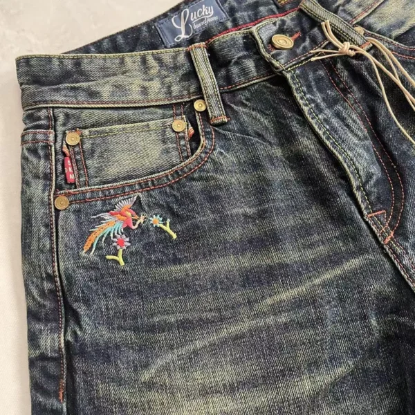 Autumn Winter Men’s 100% Cotton Straight Jeans - Image 2