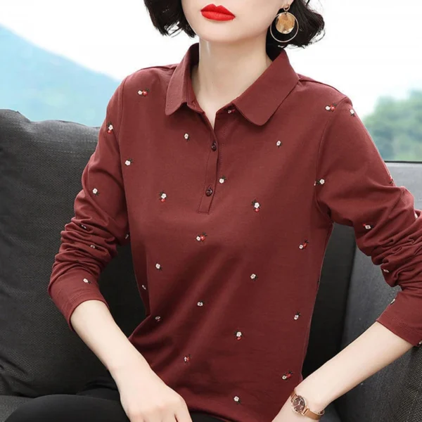 Nevettle 100% Cotton Ladies Casual Shirt with Collar - Image 3