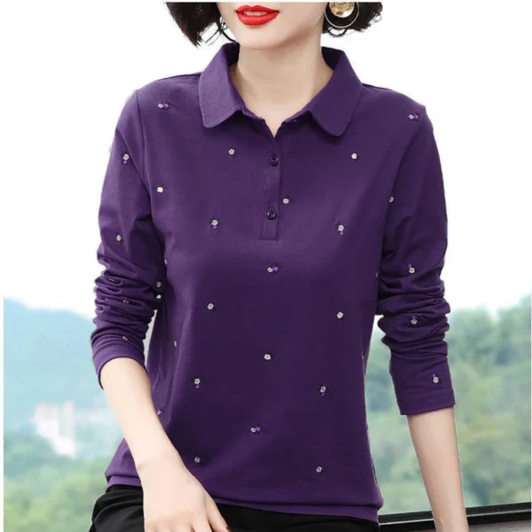 Nevettle 100% Cotton Ladies Casual Shirt with Collar - Image 5