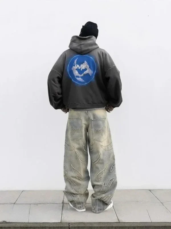2025 American Y2K Wide-Leg Denim Jeans for Women - Image 3