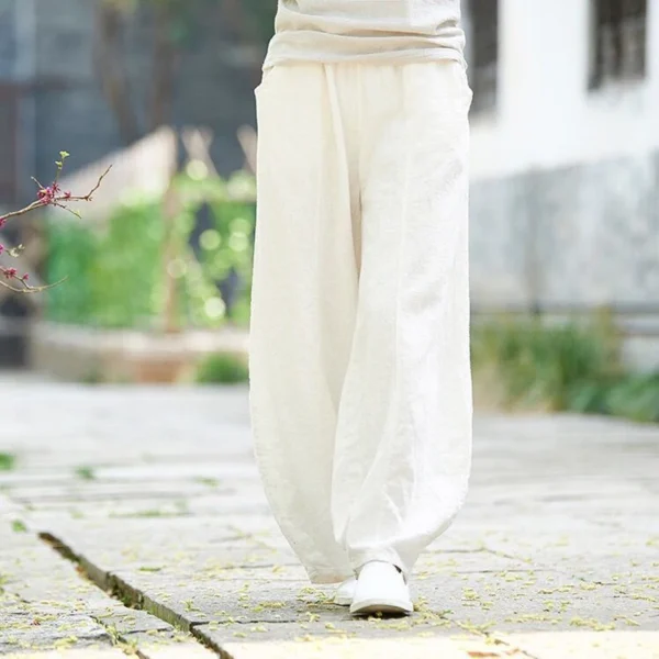Women’s Cotton-Linen Bloomers – Casual High-Waist Pants - Image 5