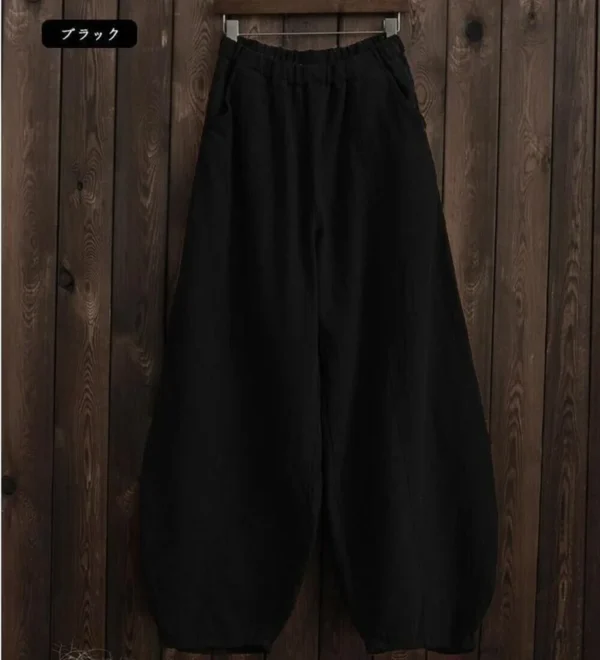 Women’s Cotton-Linen Bloomers – Casual High-Waist Pants - Image 3