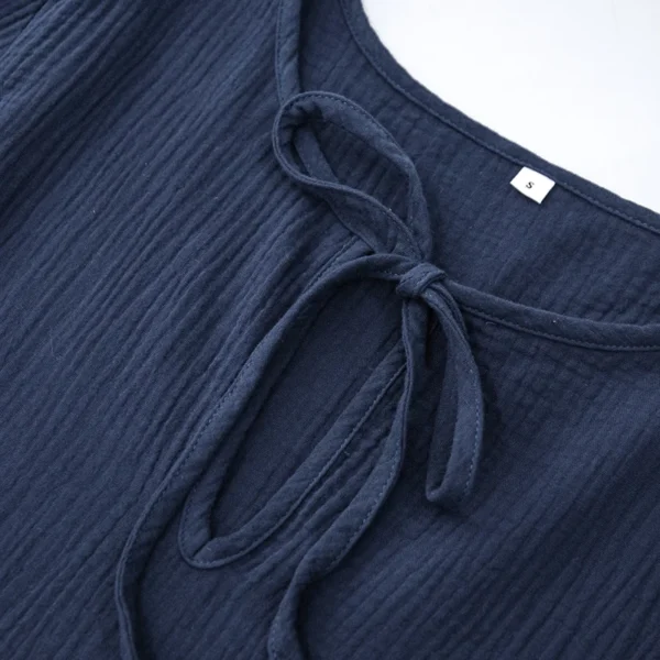Muslin Cotton Women’s Pullover Dress – Autumn Winter - Image 4