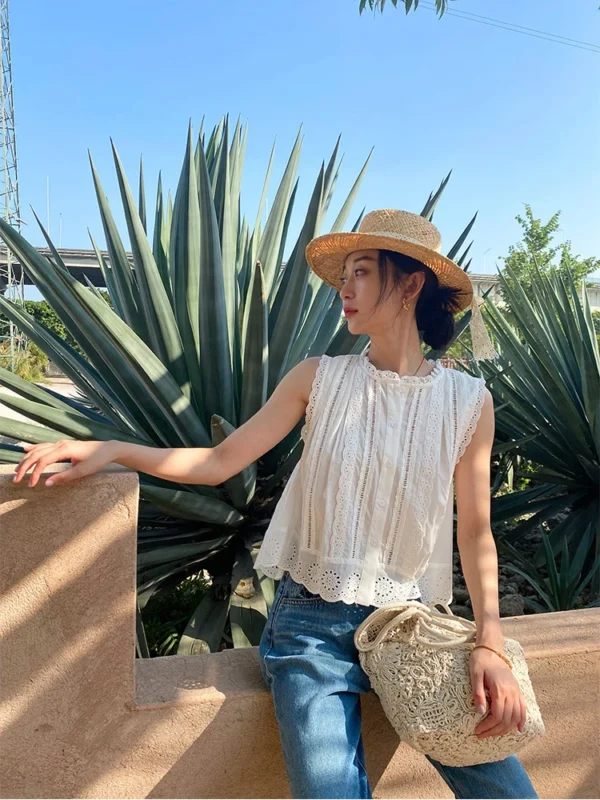 Gypsylady Cotton Sleeveless Summer Top for Women - Image 3