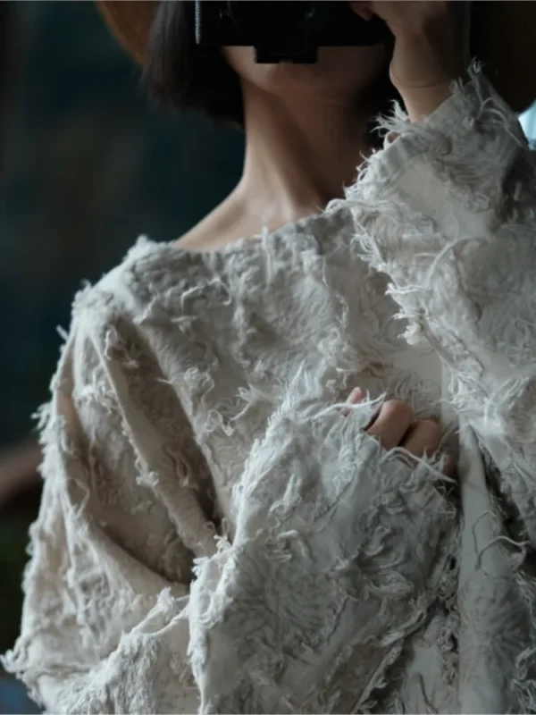 Women’s Vintage Linen-Cotton Blouse – Spring & Autumn - Image 4